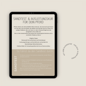 Sandtest & Ausleitungskur